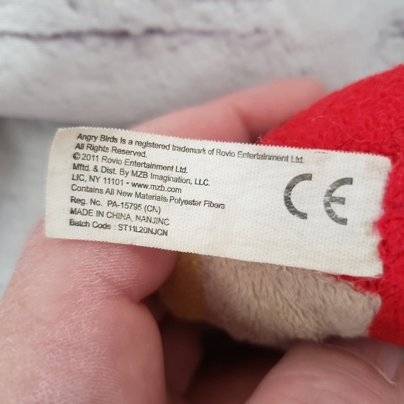 Angry Birds Red Cardinal Bird Plush 3-inch Finger Puppet Flinger 2011 Rovio - Picture 5 of 6